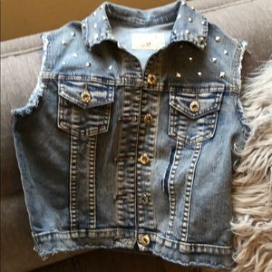 Kids M or xsmall adult SoNikki denim vest jacket!